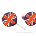 creative design embossing England flag pattern embossed Soft PVC earphone Charms